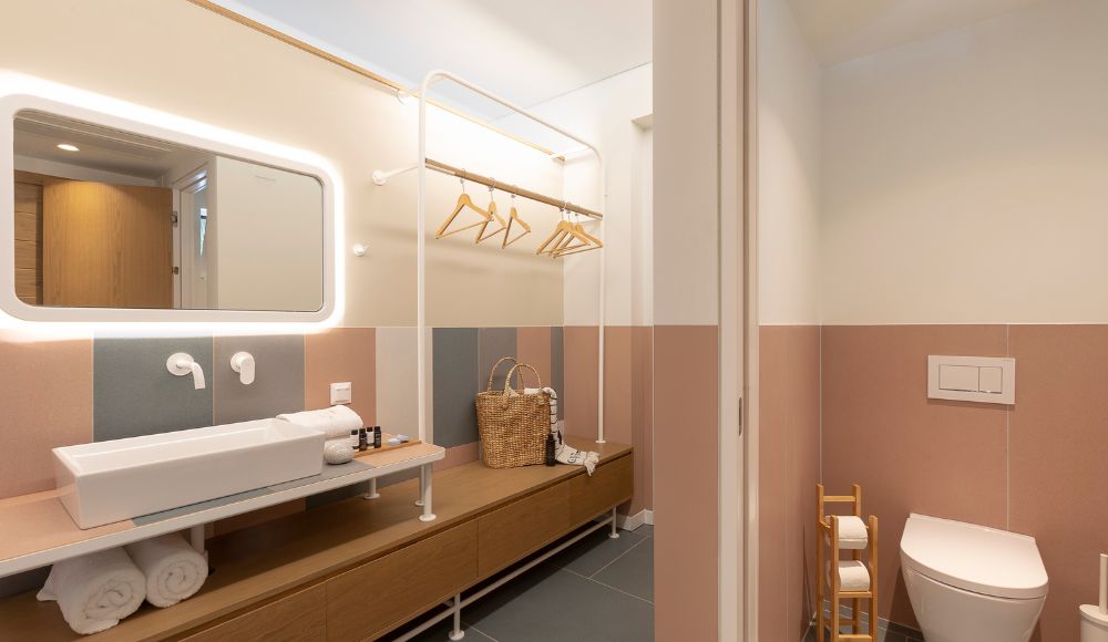 Bathroom in the Executive Suite at Mandraki Village